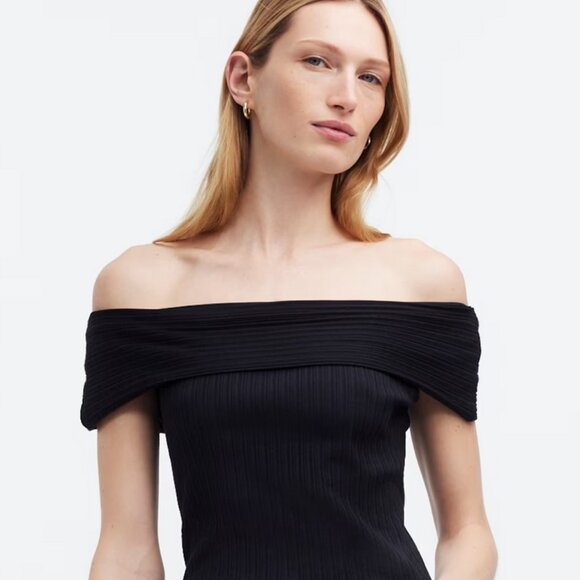 NWT Madewell Ribbed Off-the-Shoulder Top - Picture 5 of 6
